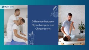 A physiotherapist and a chiropractor treating patients with hands-on techniques, illustrating the difference between physiotherapy and chiropractic care.