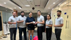 Physio Active rehabilitation team with Shaurya Dimri after successful meniscus tear recovery in India
