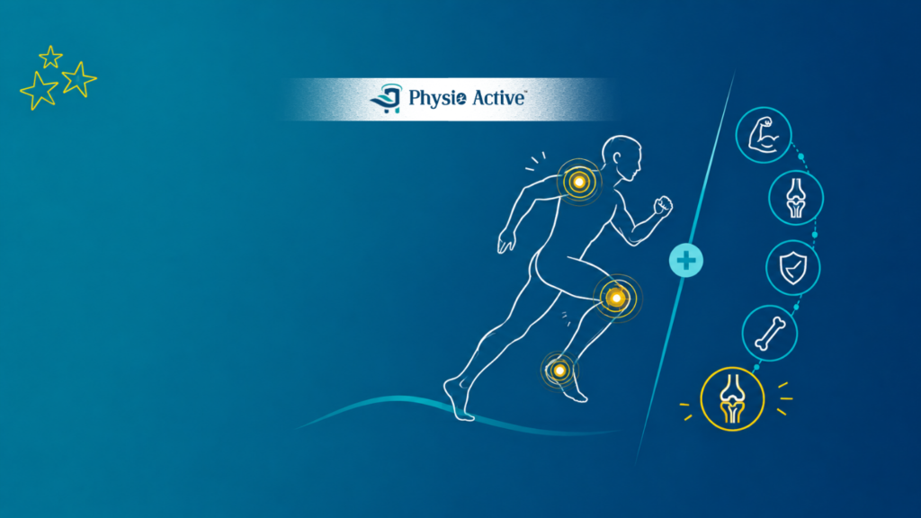 Illustration showing how tissue overload can progress from muscle and tendon strain to deeper joint structures.